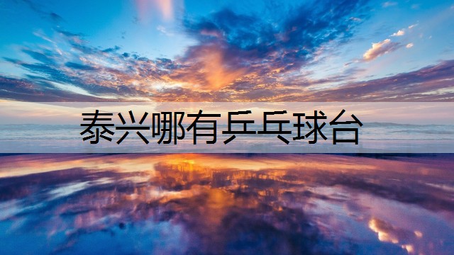 泰兴哪有乒乓球台